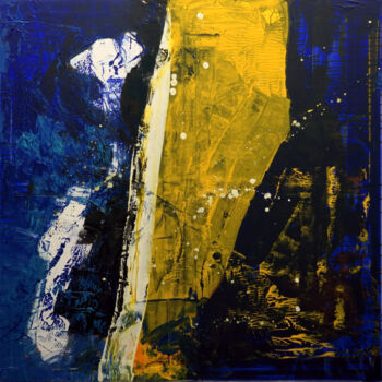 Malarstwo zatytułowany „Blue Yellow and Whi…” autorstwa Jose Montero, Oryginalna praca, Olej