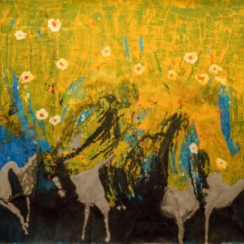 Malerei mit dem Titel "Summerends" von Jose Montero, Original-Kunstwerk, Acryl
