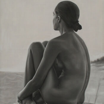 Painting titled "Solitude" by José Pedro Santos Almeida, Original Artwork, Oil