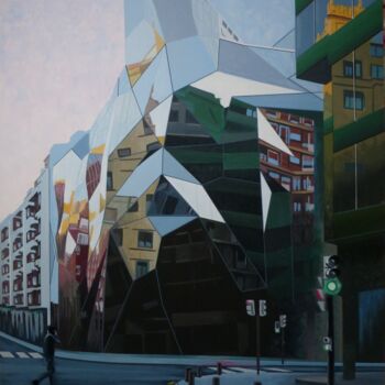 Malerei mit dem Titel "EDIFICIO DE LAS 100…" von Jose Ramon Muro Pereg (JRMuro), Original-Kunstwerk, Acryl