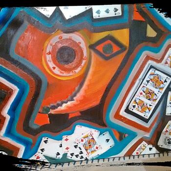 Peinture intitulée "Poker Over" par Jose Raul Ros, Œuvre d'art originale, Huile