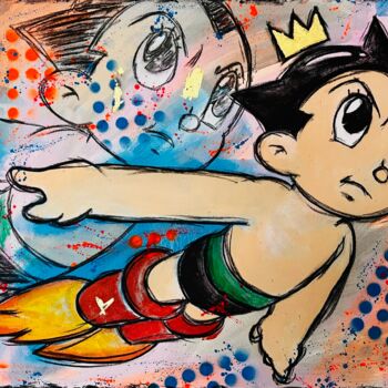Pintura intitulada "Astro Boy" por Jose Rivera, Obras de arte originais, Acrílico