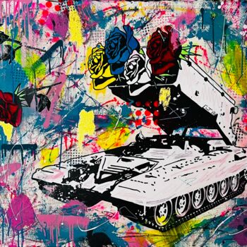 Картина под названием "People Lets stop th…" - Jose Rivera, Подлинное произведение искусства, Акрил Установлен на Деревянная…