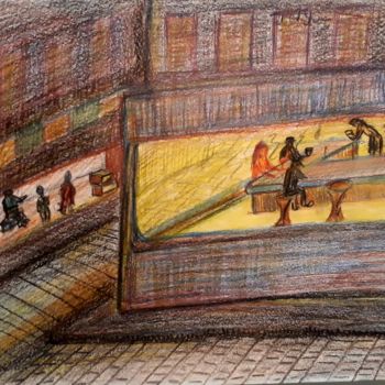Dibujo titulada "Hopper" por Jose Sousa, Obra de arte original