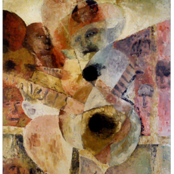 Schilderij getiteld "concerto-para-louco…" door Jose Teixeira, Origineel Kunstwerk
