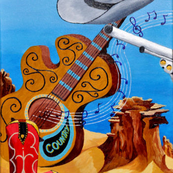 Painting titled "Country song" by José Van Houteghem, Original Artwork, Acrylic