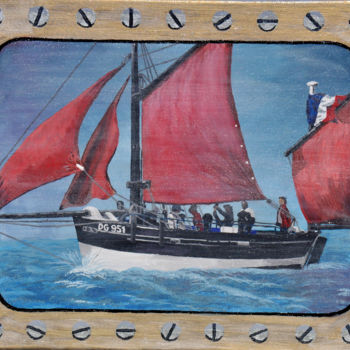 Pittura intitolato "Navigation Dominica…" da José Van Houteghem, Opera d'arte originale, Acrilico