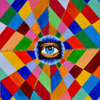 绘画 标题为“Kaléidoscope” 由José Van Houteghem, 原创艺术品, 丙烯