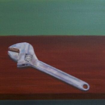 Painting titled "Adjustable wrench" by José Carrilho, Original Artwork, Oil