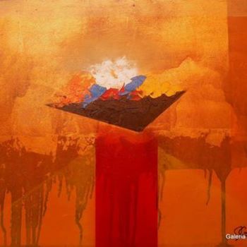 Pintura titulada "En busca del signif…" por José Contreras, Obra de arte original, Oleo
