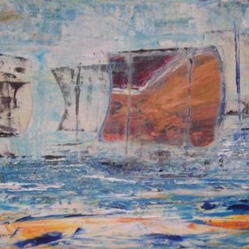Pintura intitulada "mer du sud" por Jose Curti, Obras de arte originais, Óleo