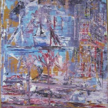 Painting titled "miami" by Jose Curti, Original Artwork, Oil