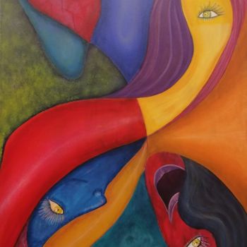 Painting titled "Carnaval" by Dbaez, Original Artwork, Acrylic