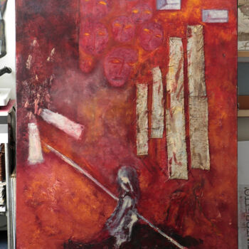 Pintura titulada "Mémoire de Don Quic…" por Josée Roscop, Obra de arte original, Oleo