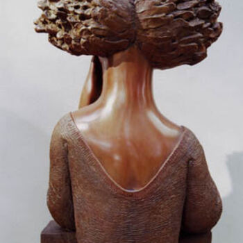 Sculpture titled "Femme appuyée sur u…" by José  Herrera, Original Artwork