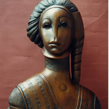 Sculpture titled "Bust of my Land" by José  Herrera, Original Artwork