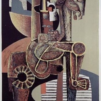 Рисунок под названием "Cavalier de Bronze…" - José  Herrera, Подлинное произведение искусства