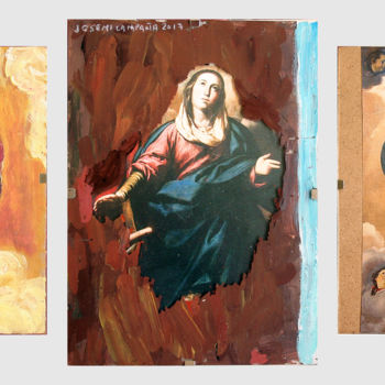 Pittura intitolato "Las tres vírgenes-T…" da Insert Coin Gallery, Opera d'arte originale, Altro