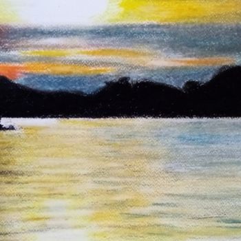 Pintura titulada "Crepúsculo al atard…" por Jose Oña Jurado, Obra de arte original, Pastel
