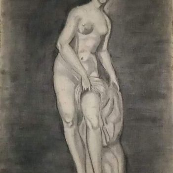 Pintura titulada "Desnudo" por Jose Oña Jurado, Obra de arte original, Carbón