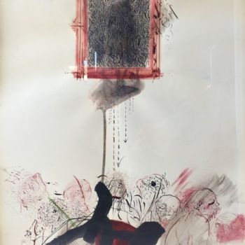 Disegno intitolato "Homes i marc" da Josep Grau-Garriga, Opera d'arte originale, Inchiostro