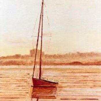 Painting titled "La barca del capves…" by Josep Lluís Benet Vidal, Original Artwork