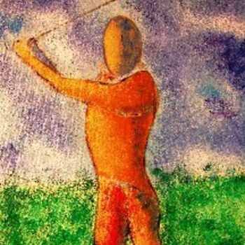 Ζωγραφική με τίτλο "Golf 09" από Josep Lluís Benet Vidal, Αυθεντικά έργα τέχνης