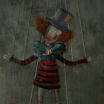 Painting titled "PUPPET SERIES 0004" by Josep Pozo, Original Artwork, Acrylic