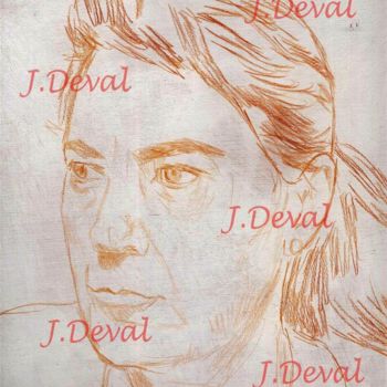 Ζωγραφική με τίτλο "Retrato de Elo.jpg" από Joseph Deval, Αυθεντικά έργα τέχνης