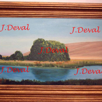 Painting titled "Detras del camino." by Joseph Deval, Original Artwork, Oil