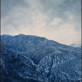Pintura titulada "Sous la neige" por Joseph Hoogeboom, Obra de arte original, Acuarela
