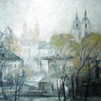 Ζωγραφική με τίτλο "Minsk" από Joseph Kapelyan, Αυθεντικά έργα τέχνης, Λάδι