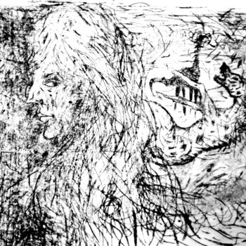 Obrazy i ryciny zatytułowany „Horse SCRATCHING HI…” autorstwa Joseph Urie, Oryginalna praca, Akwaforta