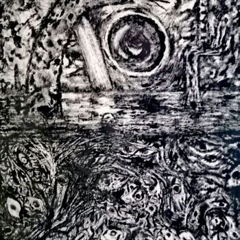 "The SEA HAS EYES." başlıklı Baskıresim Joseph Urie tarafından, Orijinal sanat, Monotip