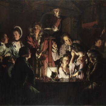 Pittura intitolato "Une éxpérience sur…" da Joseph Wright Of Derby, Opera d'arte originale, Olio