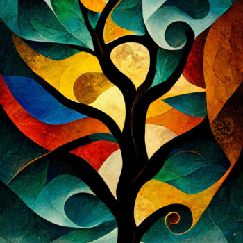 Arte digitale intitolato "Tree of Life" da Josephine Estelle, Opera d'arte originale, Pittura digitale