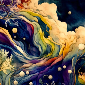 Digital Arts titled "Kaleidoscope Dreams…" by Josephine Estelle, Original Artwork, Digital Painting