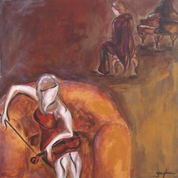 Pintura intitulada "the Concert (2009)" por Josephine Bonì, Obras de arte originais, Acrílico