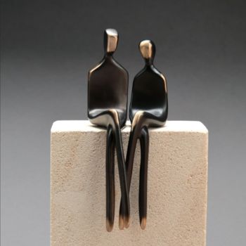 Sculpture intitulée "Les deux d'entre no…" par Modernart, Œuvre d'art originale, Bronze