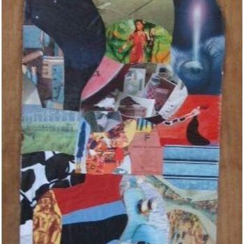 Painting titled "VESPA - COLLAGE" by Josephil, Original Artwork, Oil