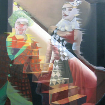 Peinture intitulée "Temps de disfresses…" par Josep Maria Fontanet Sureda, Œuvre d'art originale, Huile Monté sur Châssis en…