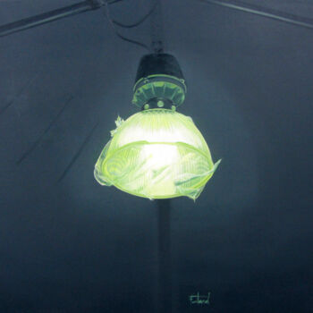 Pintura titulada "Llum verda" por Josep Maria Fontanet Sureda, Obra de arte original, Oleo Montado en Bastidor de camilla de…