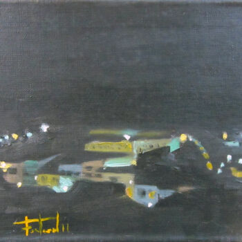 Pintura titulada "nocturn 15" por Josep Maria Fontanet Sureda, Obra de arte original, Oleo Montado en Bastidor de camilla de…