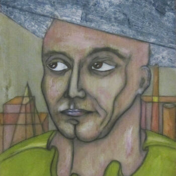Pintura titulada "Personatge de cerve…" por Josep Maria Fontanet Sureda, Obra de arte original, Acrílico