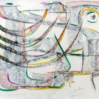 Картина под названием "Perfil i quatre bra…" - Josep Maria Fontanet Sureda, Подлинное произведение искусства, Акрил