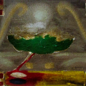 Painting titled "Arbre 4" by Josep Maria Fontanet Sureda, Original Artwork, Acrylic Mounted on Wood Panel