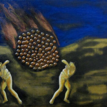 Pintura titulada "Meteorit" por Josep Maria Fontanet Sureda, Obra de arte original, Oleo Montado en Bastidor de camilla de m…