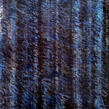 Peinture intitulée "Garabatos en azul" par Josep Obradors, Œuvre d'art originale, Pigments