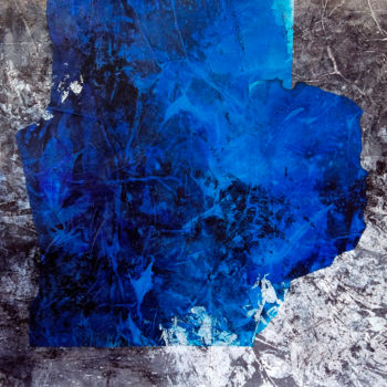 Painting titled "Black&amp;Blue" by Josep Obradors, Original Artwork, Acrylic