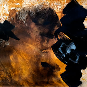Pintura titulada "Composition in black" por Josep Obradors, Obra de arte original, Pigmentos